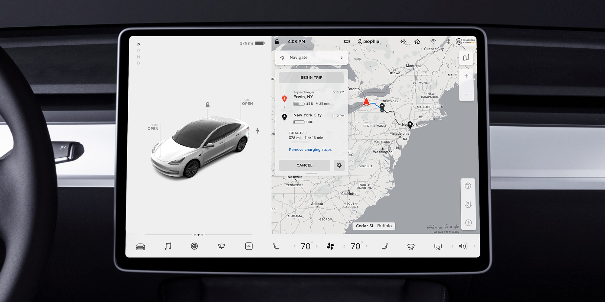 Tesla Trip Planner